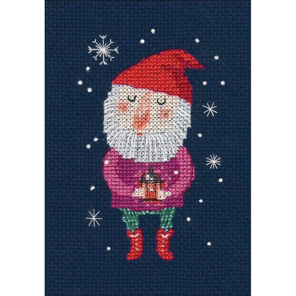 Fairy Little Gnome Counted Cross Stitch Kit-2.75"X4.5" 14 Count - Walmart.com - Walmart.com