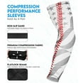 thumbnail image 2 of Exxact Sports Compression Arm Sleeves for Men & Women, 1 Pair Performance Sleeves for Baseball, Football, Youth & Adult Sizes - (White Baseball Flag, AXL), 2 of 7