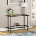 thumbnail image 2 of Henn&Hart 42" Blackened Bronze Metal/Glass Console Table, 2 of 9