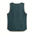 thumbnail image 6 of Horkkom Tank Tops Men Solid Color Button Sleeveless Linen Shirts Summer Workout Gym Muscle Shirts L, 6 of 6