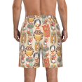 thumbnail image 3 of Yiaed Colorful Owls Print Men's Swim Trunks with Lining Quick Dry Sports Shorts Beach Shorts Boardshorts-X-Large, 3 of 5