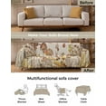 thumbnail image 3 of Autumn Mushroom Sofa Covers for 3 Cushion Couch,Washable Sectional & L Shape Couch Covers for Dog/Cat/Kid,Fall Country Maple Leaves Beige Non Slip Sofa Slipcover Tassel Futon Cover 71''x150'', 3 of 8
