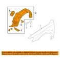 thumbnail image 3 of For 06-10 Azera V6 Front Splash Shield Inner Fender Liner Panel Left Driver Side, 3 of 5