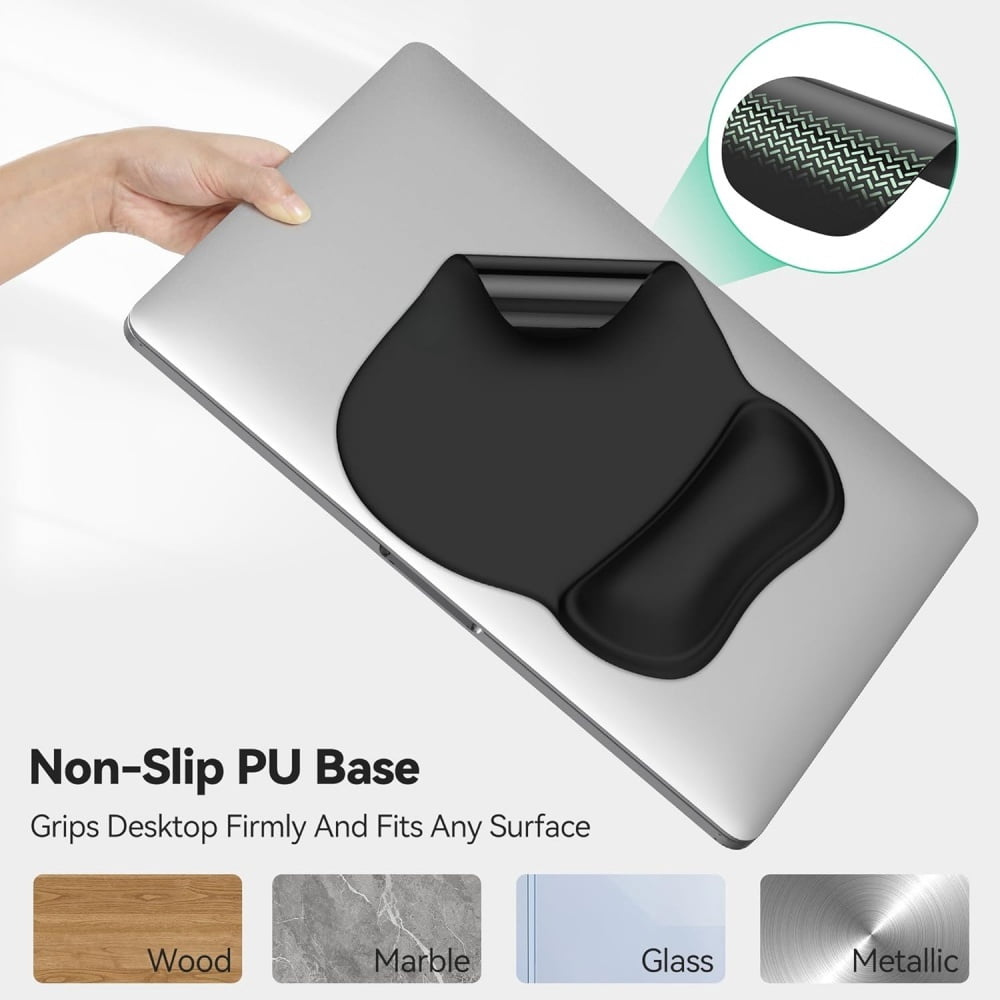 Ergonomic Mouse Pad with Wrist Support,Non-Slip Base Comfort Gaming Mousepad,Pain Relief Portable Desk Mat for Home Office Computer Laptop Daily Use