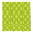 thumbnail image 3 of Ambesonne Floral Shower Curtain, Symmetrical Little Petals, 69"Wx84"L, Apple Green Pale Green, 3 of 5