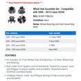 thumbnail image 2 of Wheel Hub Assembly Set - Compatible with 2006 - 2015 IS250 2007 2008 2009 2010 2011 2012 2013 2014, 2 of 2