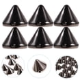 thumbnail image 2 of 100 cuentas acrílicas con forma de cono de bala, remaches punk, espaciadores para pulseras, accesorios de joyería (negros), 2 of 7
