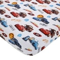 thumbnail image 2 of Disney Cars Radiator Springs White Blue and Red Lightning McQueen and Tow-Mater 2 Piece Toddler Sheet Set - Fitted Bottom Sheet and Reversible Pillowcase, 2 of 5