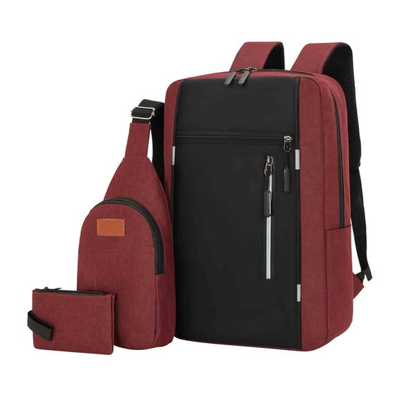 TopLLC Backpack Three Piece Set. Large Capacity USB Student Backpack. Suitable For School And Outdoor Travel.Computer Bag For Men And Women With Large Capacity on Clearance