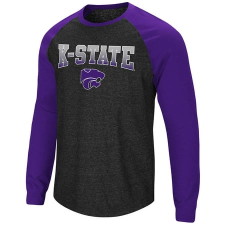 State Wildcats Spring - Mens Kansas State Wildcats Long Sleeve Raglan Tee Shirt - L