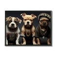 thumbnail image 2 of Stupell Industries Gangster Dogs Trio Puppies Animals & Insects Painting White Framed Art Print Wall Art, 2 of 5