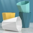 thumbnail image 5 of Polygon Small Can Can Wastebasket Garbage Container Rubbish Can Paper Organizer For Bathrooms Laundry Room Kitchens Kids Rooms Dorms, 5 of 7