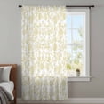 thumbnail image 4 of Yellow Flower Sheer Curtains 96 Inches Long, Vintage Farmhouse Boho Leaf Spring Plant Light Filering Curtains, Privacy Drapes Simi Floor to Veiling Curtain for Living Room Bedroom Window Treatment, 4 of 9