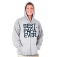 thumbnail image 3 of Best Papa Ever Worlds Greatest Father Zip Hoodie Sweatshirt Men Brisco Brands L, 3 of 5