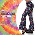 thumbnail image 3 of UNDERWRAPS 60s Tie Dye Leggings - Women Bell Bottoms Leggings, Rave Outfit, 70s Hippie Costume, Hippie Clothes for Cosplay, Halloween Party, 3 of 7