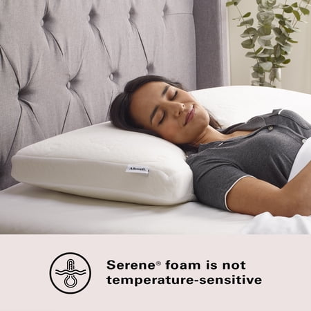 ALLSWELL SERENE FOAM BED PILLOW WITH TENCEL COVER, STANDARD/QUEEN