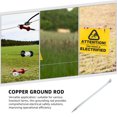 thumbnail image 5 of Varilla de tierra de cobre portátil: poste de tierra de 12 mm x 300 mm - Varilla de tierra unida con cobre, protección contra impactos para cercas eléctricas, antenas y generadores, 5 of 5