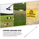 thumbnail image 5 of Varilla de tierra de cobre portátil: poste de tierra de 12 mm x 300 mm - Varilla de tierra unida con cobre, protección contra impactos para cercas eléctricas, antenas y generadores, 5 of 5