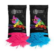 Gender Reveal Holi Color Powder - 2 pack 1lb - Pink and Blue - Safe, Non-Toxic