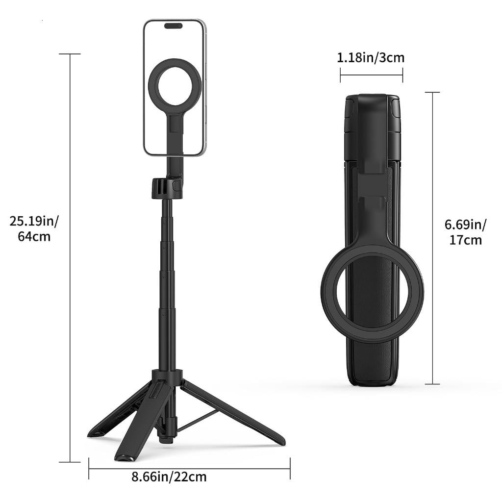 YIGSECU Phone Holder with Cold Shoe for Phone 17 16 15 14 Series Portable Tripod Stand