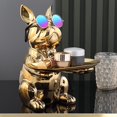 thumbnail image 4 of Escultura de perro de cerámica galvanizada, soporte de almacenamiento para llaves de , decoración de dormitorio, bandeja de material acero inoxidable , Dorado BLESIY titular de la llave de la estatua, 4 of 8