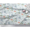 thumbnail image 2 of Soimoi Moss Georgette Fabric Fish & Octopus Ocean Printed Craft Fabric by The Yard 42 Inch Wide, 2 of 2