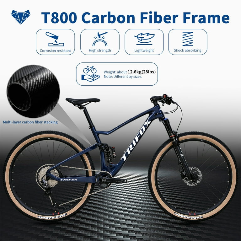 PIONEER Outroad MTB Bicycle, Adult Carbon Fiber Full Suspension