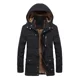 thumbnail image 3 of Abrigo militar de carga para hombre, chaqueta gruesa y cálida para hombre, parka de invierno, chaqueta acolchada de algodón informal, sudaderas con capucha de piel con múltiples bolsillos para hombre,, 3 of 5