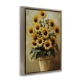 thumbnail image 2 of Stupell Industries French Country Sunny Sunflowers Arrangement Brown Floating Frame Canvas Art, 25 x 31, by Franklyn Gregory, 2 of 7