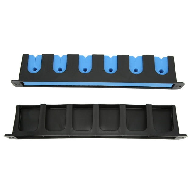 Support de Canne à Pêche Mural, ABS PVC Matériel Gain de Place Support de Canne à Pêche Mural pour le Ménage Bleu