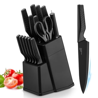 The Pioneer Woman 11-Piece Stainless Steel Knife Block Set, Dark