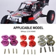 thumbnail image 3 of Adaptador de rueda de montaje hexagonal Tholdsy 4 Uds 1/10 para WLtoys K949 10428 RC Rojo, 3 of 6
