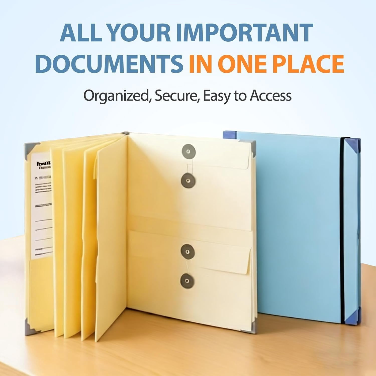 2026 New The Life Book Document Organizer Binder for Important Documents, in case i die Binder, Family Emergency Planner & End of Life Paper File Organizer with Labels (Blue)