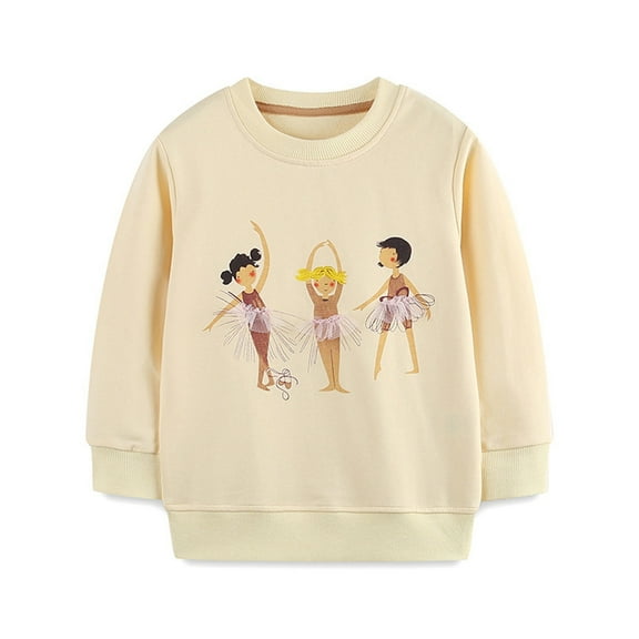 Toddler Girls' Fashion Sweatshirts Kids Letter Printed Boys Long Sleeve Crewneck Fall Cute Pullover Tops Clothes for Girls Size 4-5T