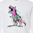 thumbnail image 4 of Inktastic Graffiti Paint Splatter T-rex Long Sleeve T-Shirt, 4 of 5