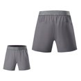 thumbnail image 5 of Men Traning Shorts High Waisted Pull On Stretch Bermuda Shorts Comfort Casual Beach Shorts Gym Traning Track Joggers Pants with Pockets, 5 of 7