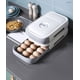 thumbnail image 5 of Dispensador de cajas de huevos apilables de color blanco para cocina, frigorífico, caja para guardar huevos, cajones con ruedas, caja para guardar huevos, fácil de limpiar, 5 of 5