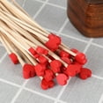 thumbnail image 7 of 100Pcs Rock Candy Sticks with Ball 6inch Wooden Sticks Wood Cake Sticks Drink Stirrer Sticks for Lollipop Coffee Appetizer Skewers (Round), 7 of 7
