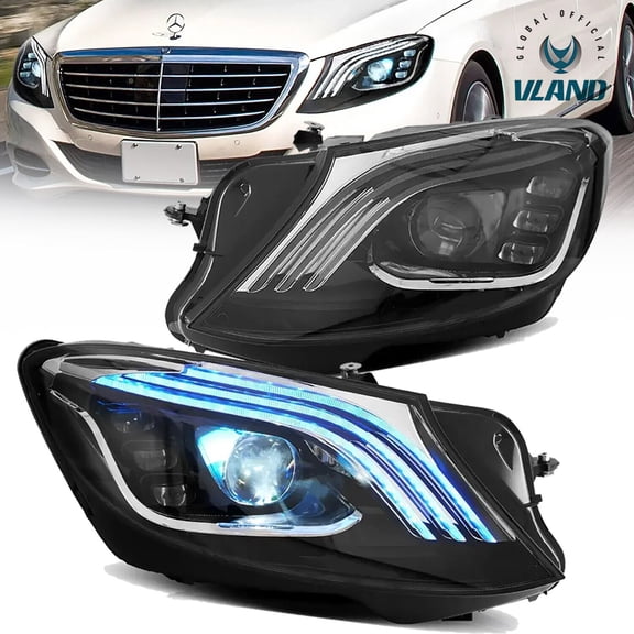 VLAND LED Headlights for Mercedez Benz S-Class 2014-2017 with Start-up Animation