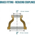 thumbnail image 4 of Supply Giant BRRC2002-NL 2" x 1" Brass Reducing Coupling, Lead Free, 4 of 5