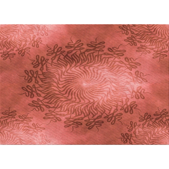 Ahgly Company Machine Washable Indoor Rectangle Transitional Lava Red Area Rugs, 2' x 3'