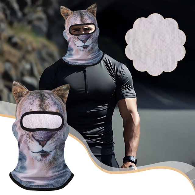 Uv Protection Face Mask, Breathable Outdoor Headmask, Moisture-wicking Fabric Lightweight Design, Patterned Style, for Hiking Cycling, Sports Activity, Durable Polyester, All-weather Gear,