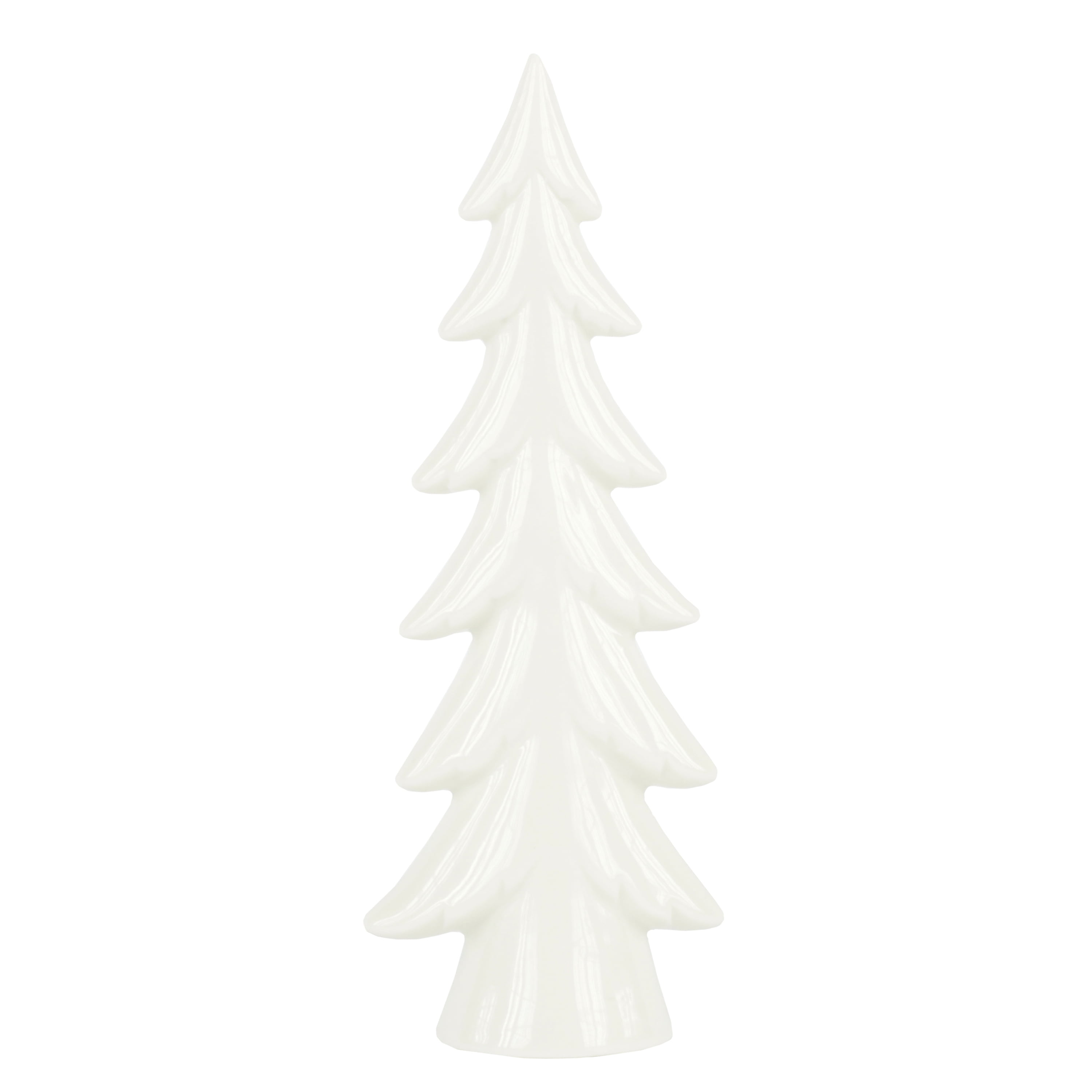 Holiday Time Small Ceramic Holiday Tree Tabletop Decor White Walmart Com Walmart Com