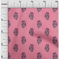 thumbnail image 1 of oneOone Cotton Jersey Medium Pink Fabric Floral Block Sewing Fabric By The Yard Printed Diy Clothing Sewing Supplies 58 Inch Wide, 1 of 4