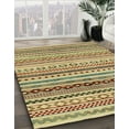 thumbnail image 3 of Ahgly Company Machine Washable Indoor Square Abstract Chrome Gold Yellow Area Rugs, 7' Square, 3 of 7
