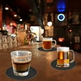 Hvacstar Coasters for Drinks, NonSlip Deep Groove Cup Mat, Heat