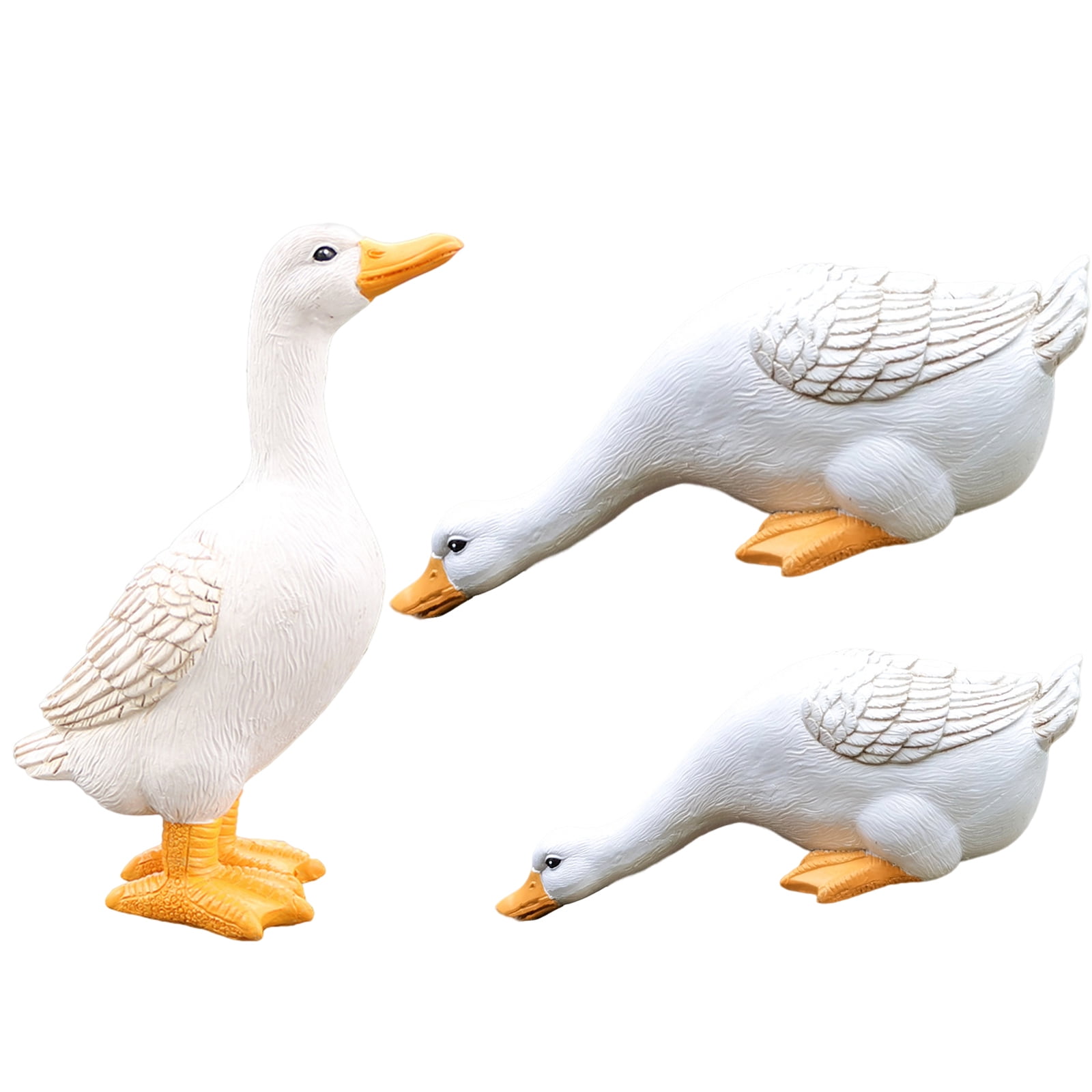 HZEWLS Cute Duck Garden Statue Resin Ornament Handicraft Pond Lawn