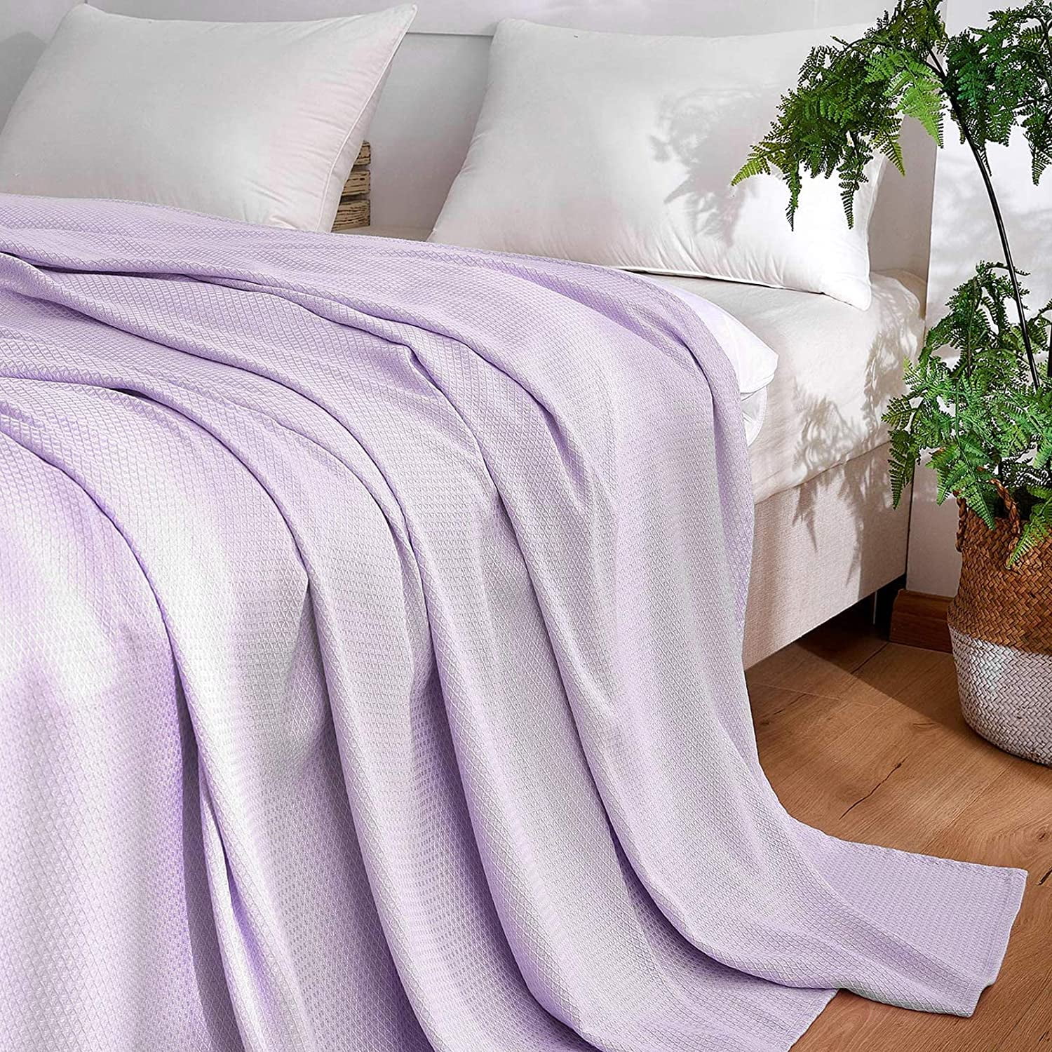 Ffiy Twin Size Cooling Blankets 100 Bamboo Blanket For All Season Ultra Cool Lightweight Blanket Cooling Blanket Absorbs Body Heat To Keep Cool On