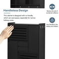 thumbnail image 6 of Shoe Cabinet and Wall Mount Coat Rack Set, 2 Storage Cubbies, Modern Shoes Organizer Cabinets with 2 Flip Drawers and Hooks, Narrow Shoe Rack Cabinet for Entryway, Hallway, 6 of 7
