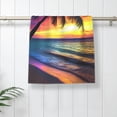 thumbnail image 2 of Sunset Beach Hand Towels, Coconut Tree Face Towel Soft Guest Towel Portable Kitchen Tea Dish Towels Washcloths Bathroom Decor Housewarming Gifts 15.7" X 27.5", 2 of 17